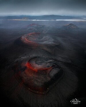 Fjallabak red craters (drone shot) Fjallabak red craters drone shot