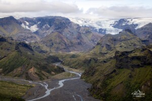 Thórsmörk Valley and Myrdalsjökull Thórsmörk Valley and Myrdalsjökull