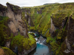 Fjadrárgljúfur Canyon (drone shot) Fjadrárgljúfur Canyon (drone shot)