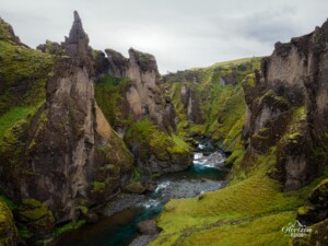 Fjadrárgljúfur Canyon (drone shot) Fjadrárgljúfur Canyon (drone shot)