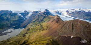 Morsárjökull et Skaftafellsjökull (vue drone) Morsárjökull et Skaftafellsjökull (vue drone)