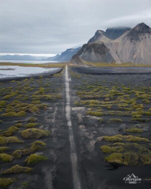 Vestrahorn et la plage de Stokksnes (vue drone) Vestrahorn et la plage de Stokksnes (vue drone)