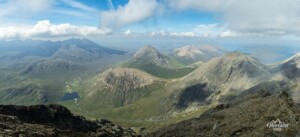 Panorama from the summit of Blà Bheinn Panorama from the summit of Blà Bheinn
