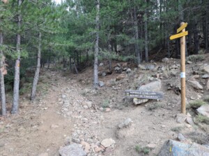 Début du sentier après quelques kilomètres de piste