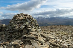 Cairn at the summit of Meall a' Bhuachaille Cairn at the summit of Meall a' Bhuachaille