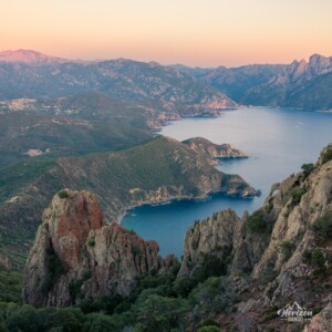 Coucher de soleil sur le golfe de Porto