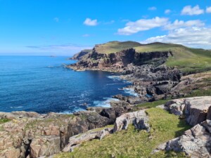 The coast is very rugged The coast is very rugged