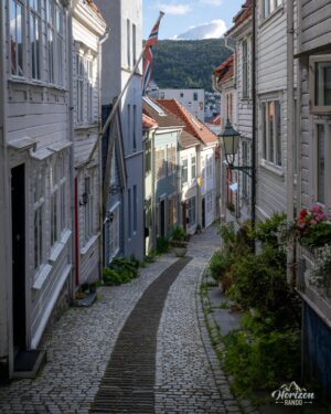 Charming narrow streets in the center of Bergen Charming narrow streets in the center of Bergen