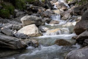 Waterfall in the Innerdalen valley Waterfall in the Innerdalen valley