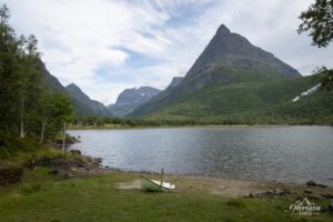 The iconic pyramid peak of Innerdalstarnet The iconic pyramid peak of Innerdalstarnet