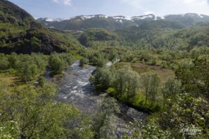 Le calme avant la tempête : la rivière juste avant son plongeon de 612 m Le calme avant la tempête : la rivière juste avant son plongeon de 612 m