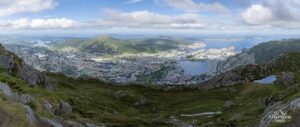 Panorama de Bergen depuis Ulriken Panorama de Bergen depuis Ulriken