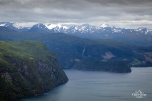 Norddalsfjord and the peaks of the Sunnmøre Alps Norddalsfjord and the peaks of the Sunnmøre Alps