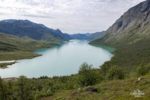 Lake Gjende during the descent Lake Gjende during the descent