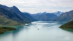Lake Gjende during the descent Lake Gjende during the descent
