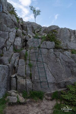 Technical section equipped with a ladder Technical section equipped with a ladder