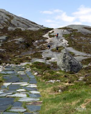 Start of the climb to Kjeragbolten, already seeing the smooth rock slabs! Start of the climb to Kjeragbolten, already seeing the smooth rock slabs!