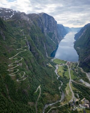 The road leading to Lysebotn (drone shot). The road leading to Lysebotn (drone shot).