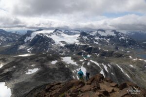 Vue depuis le sommet de Kyrkja Vue depuis le sommet de Kyrkja