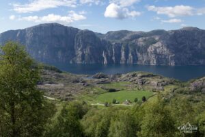 First views of the Lysefjord First views of the Lysefjord
